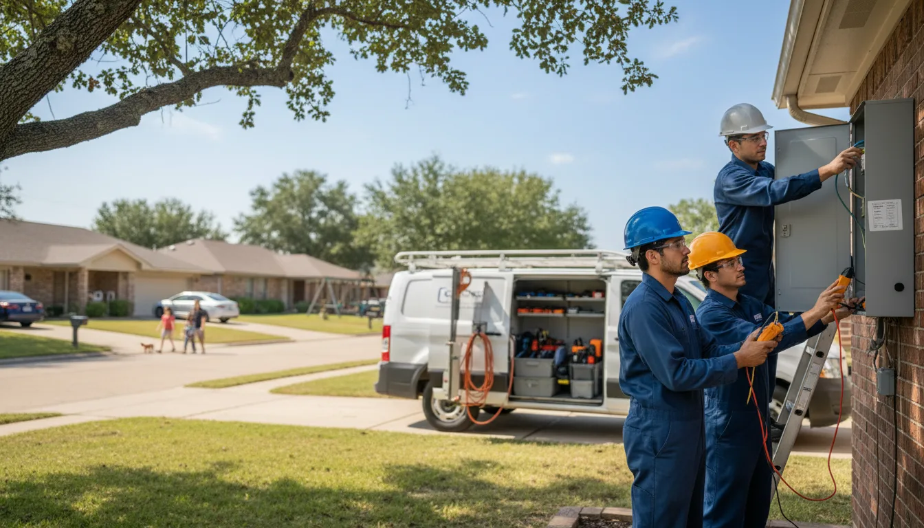 Certified electrician providing emergency electrical services in Marquez, TX